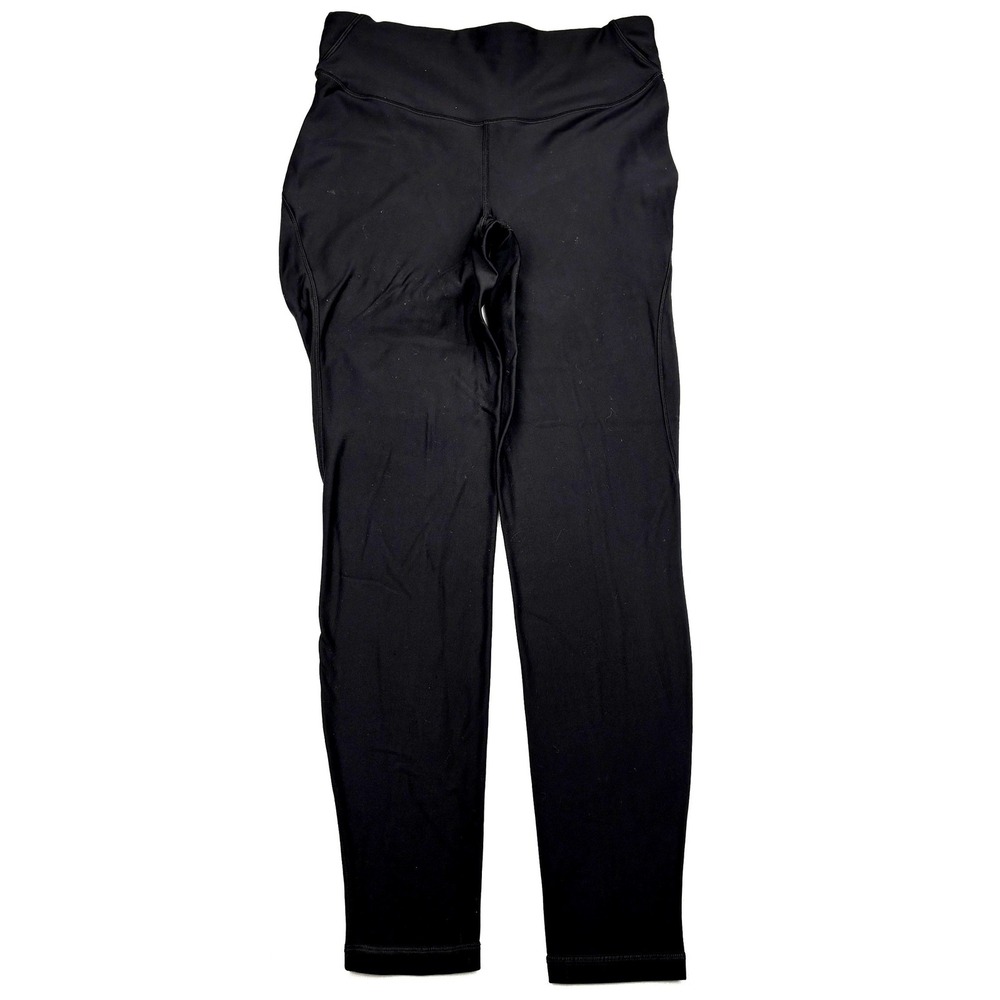 Lululemon Base Pace High Rise Leggings Womens 10 Black 25 Inseam Tight W5DYPS